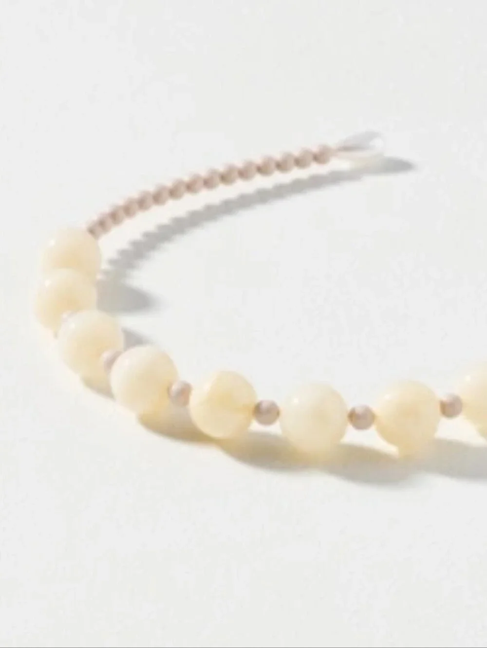 Anthropologie Mermaid Bubble Headband ~ Cream